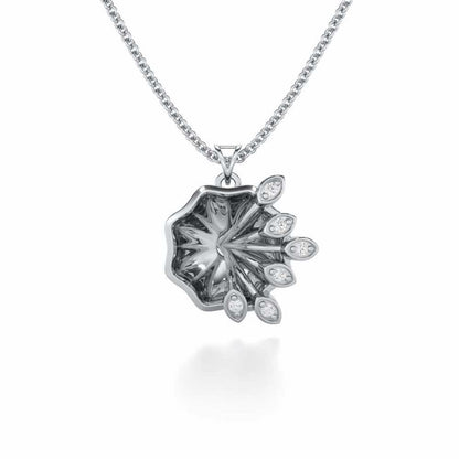 Vibrant Twigs Silver Pendant - White Gold - Image 1