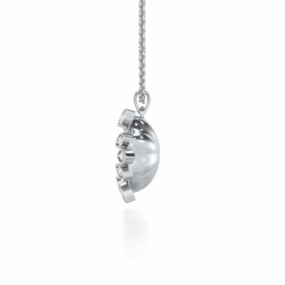 Vibrant Twigs Silver Pendant - White Gold - Image 4