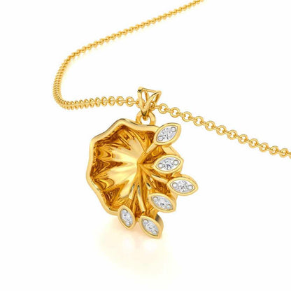 Vibrant Twigs Silver Pendant - Yellow Gold - Image 2