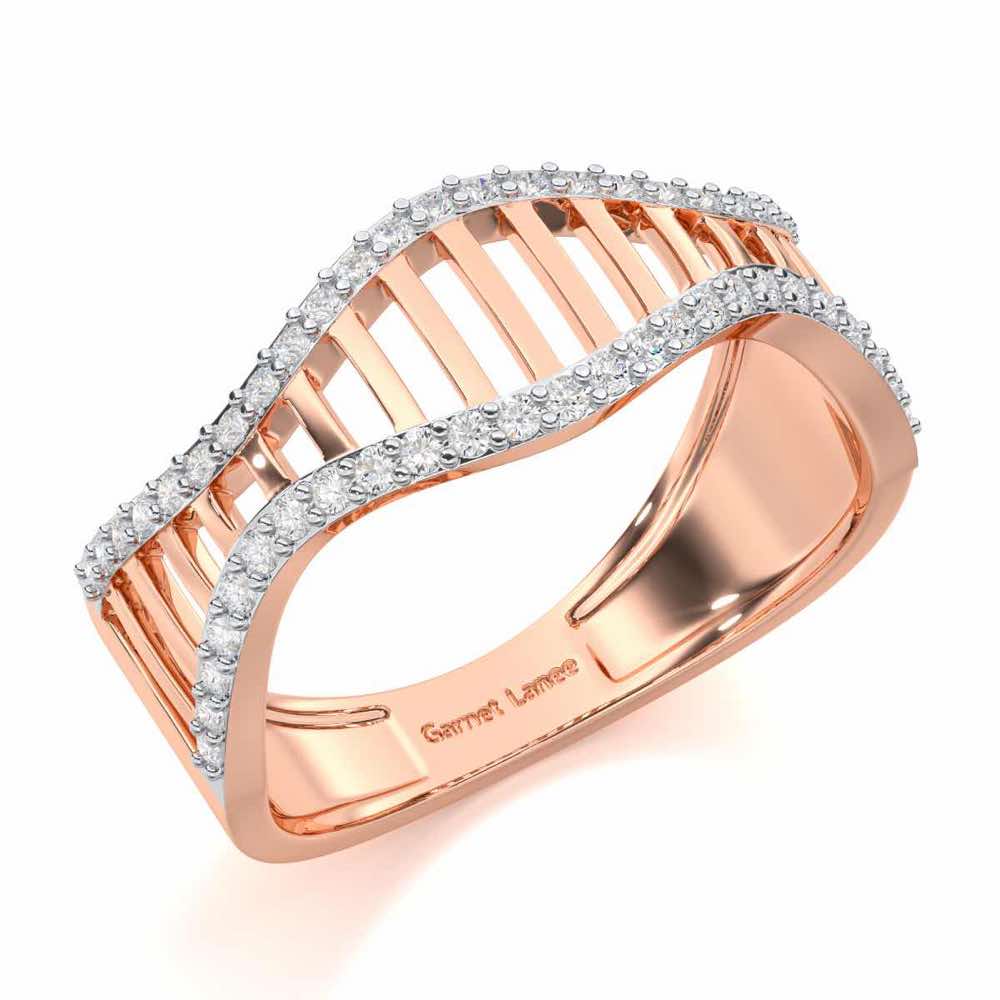 Vibration Silver Ring - Rose Gold - Image 1