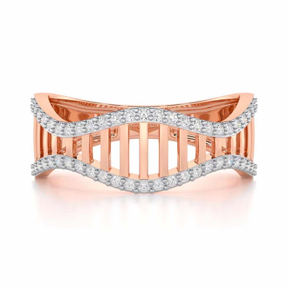 Vibration Silver Ring - Rose Gold - Image 4