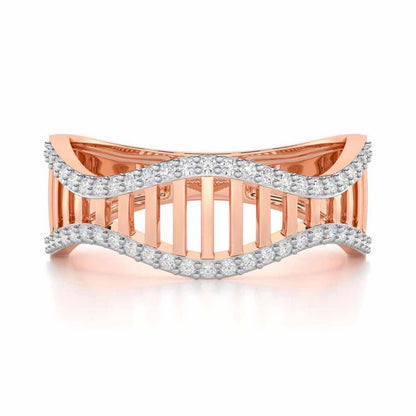 Vibration Silver Ring - Rose Gold - Image 4