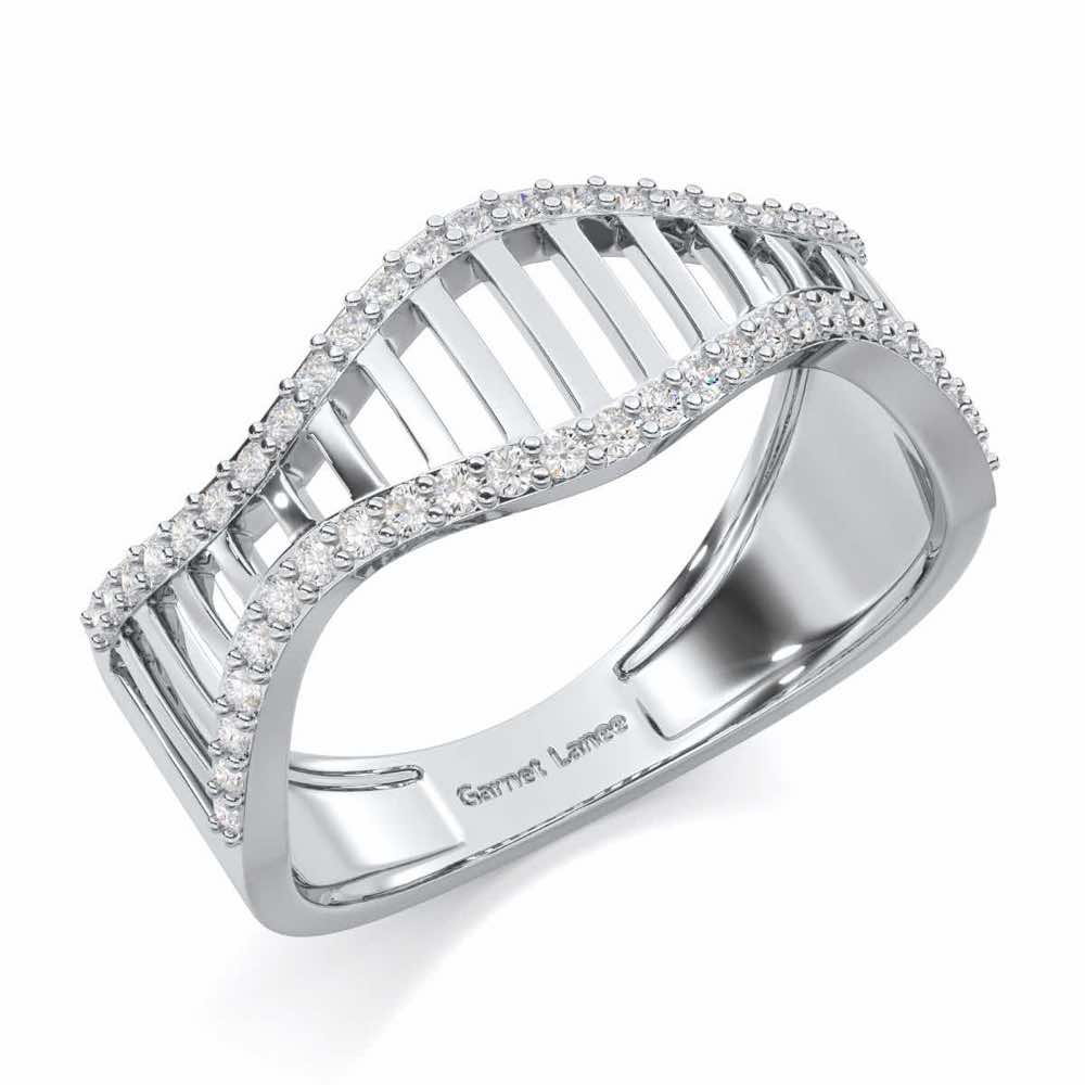 Vibration Silver Ring - White Gold - Image 1