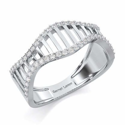 Vibration Silver Ring - White Gold - Image 1