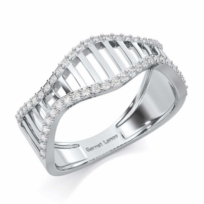 Vibration Silver Ring - White Gold - Image 1
