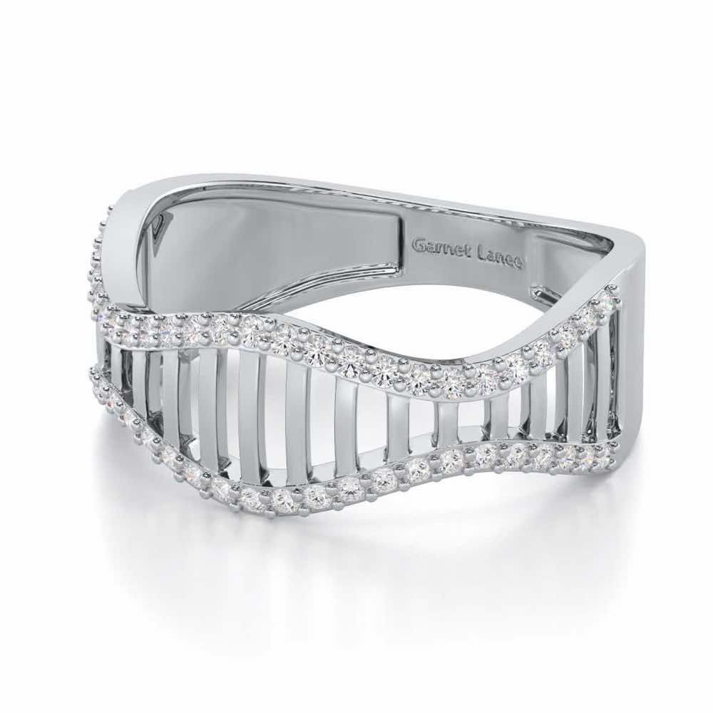 Vibration Silver Ring - White Gold - Image 2
