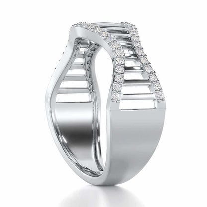 Vibration Silver Ring - White Gold - Image 3