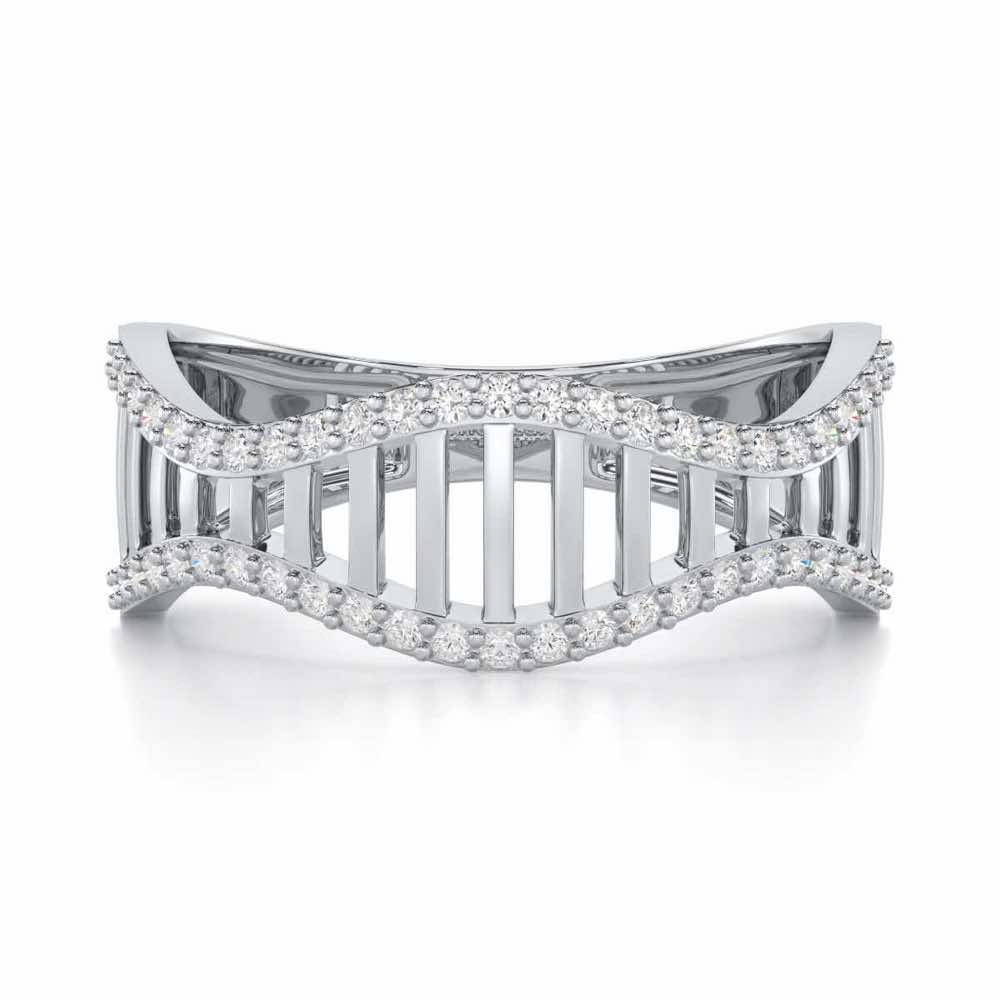 Vibration Silver Ring - White Gold - Image 4
