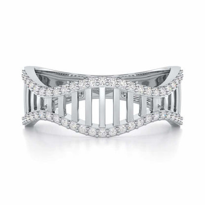 Vibration Silver Ring - White Gold - Image 4