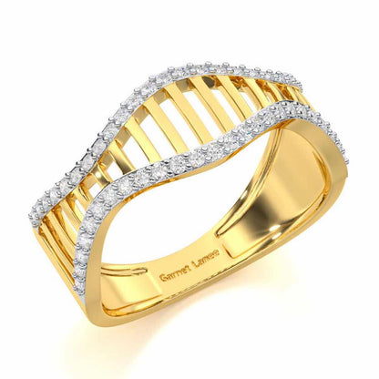 Vibration Silver Ring - Yellow Gold - Image 1