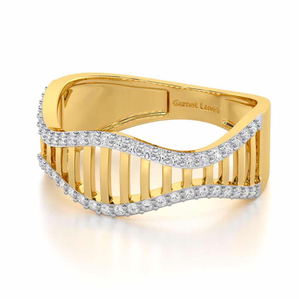 Vibration Silver Ring - Yellow Gold - Image 2