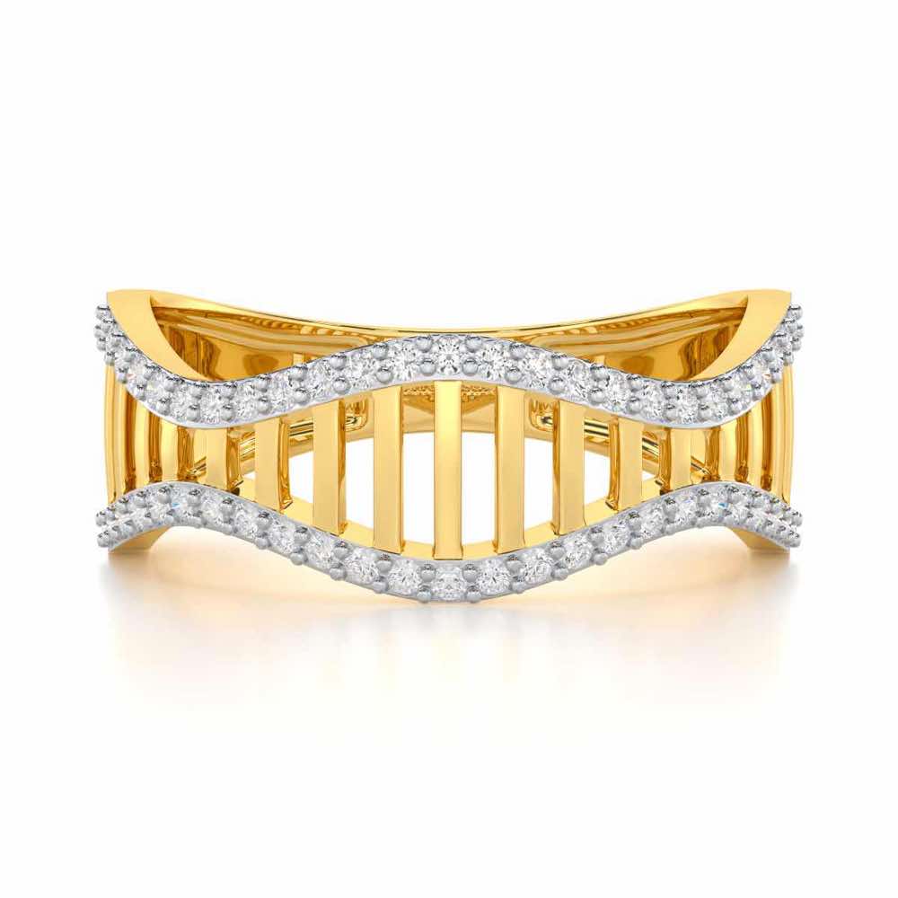 Vibration Silver Ring - Yellow Gold - Image 4