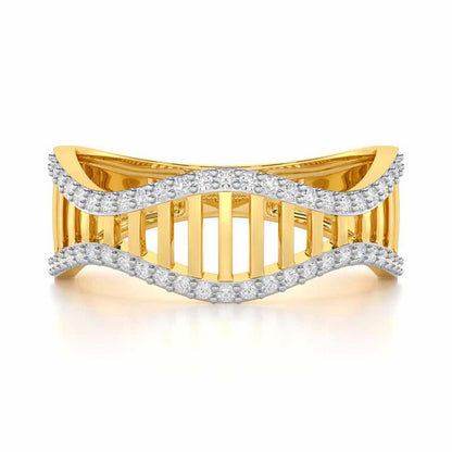 Vibration Silver Ring - Yellow Gold - Image 4