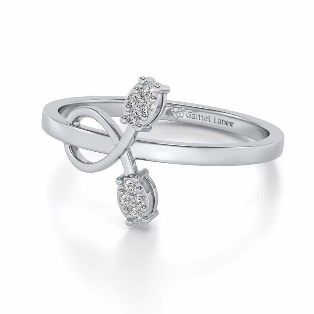 Vinery Silver Ring - White Gold - Image 2