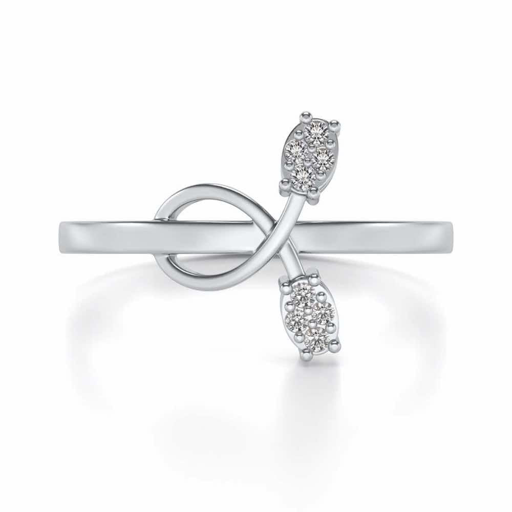 Vinery Silver Ring - White Gold - Image 4