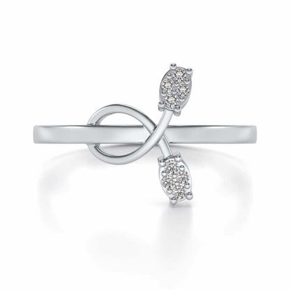 Vinery Silver Ring - White Gold - Image 4