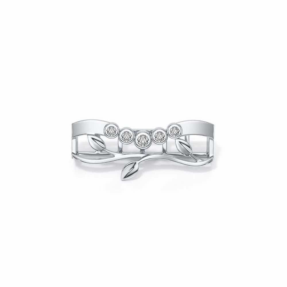 Vines Silver Watch Band - White Gold - Image 2