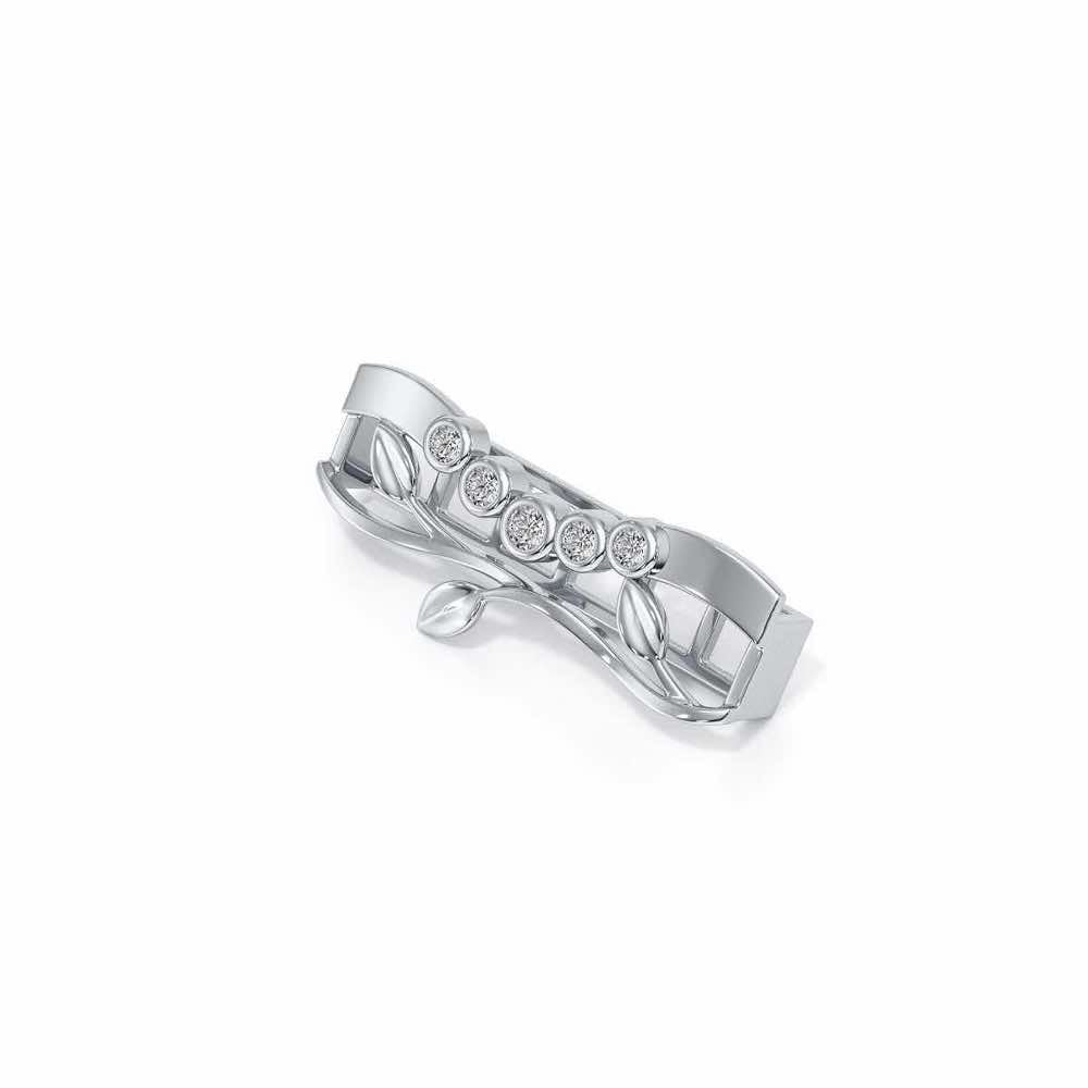 Vines Silver Watch Band - White Gold - Image 3