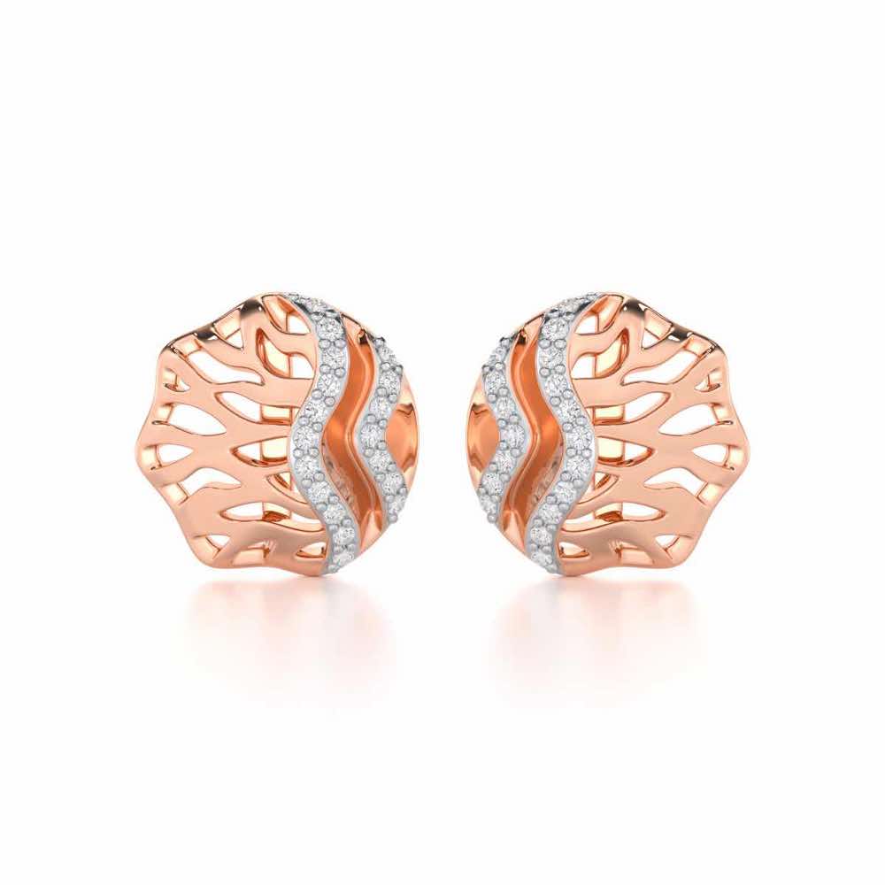 Vineyard Serenade Silver Earrings - Rose Gold - Image 1