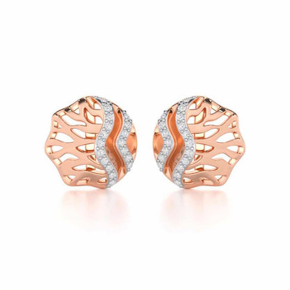 Vineyard Serenade Silver Earrings - Rose Gold - Image 1