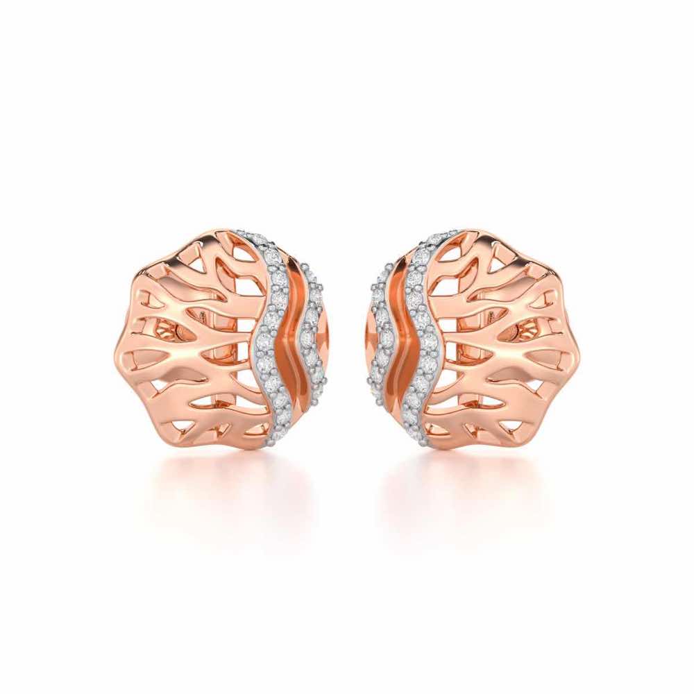 Vineyard Serenade Silver Earrings - Rose Gold - Image 2