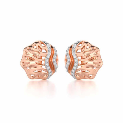Vineyard Serenade Silver Earrings - Rose Gold - Image 2