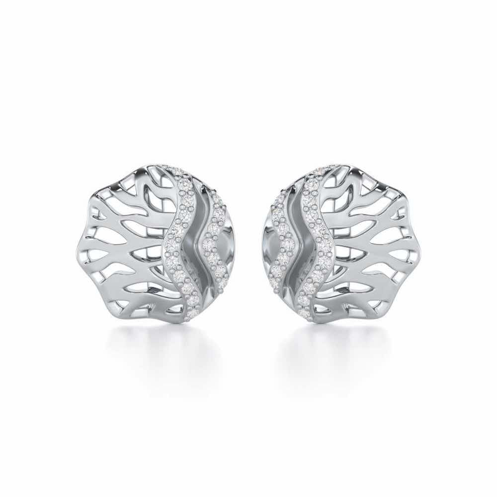 Vineyard Serenade Silver Earrings - White Gold - Image 1