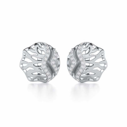 Vineyard Serenade Silver Earrings - White Gold - Image 1