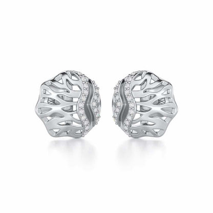 Vineyard Serenade Silver Earrings - White Gold - Image 2