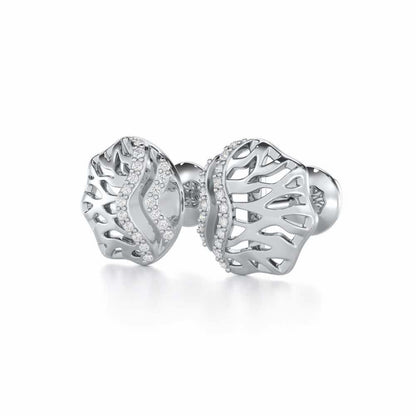 Vineyard Serenade Silver Earrings - White Gold - Image 3