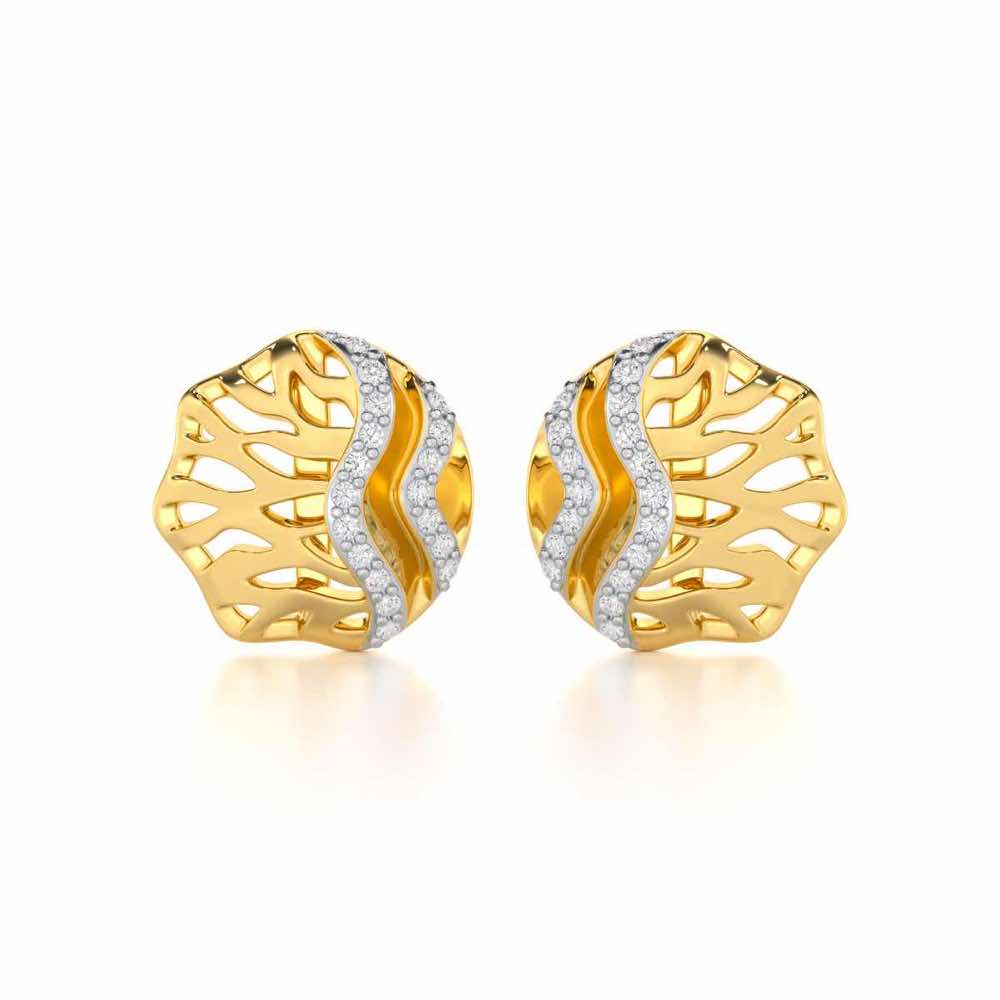 Vineyard Serenade Silver Earrings - Yellow Gold - Image 1