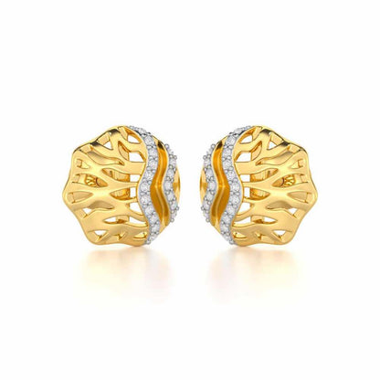 Vineyard Serenade Silver Earrings - Yellow Gold - Image 2