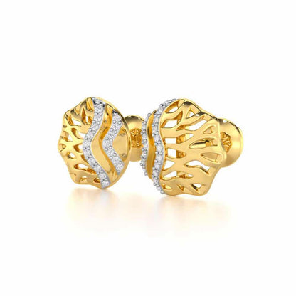 Vineyard Serenade Silver Earrings - Yellow Gold - Image 3