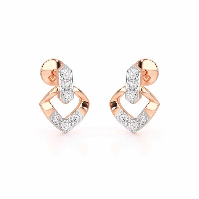 Vintage Chic Silver Earrings - Rose Gold - Image 1
