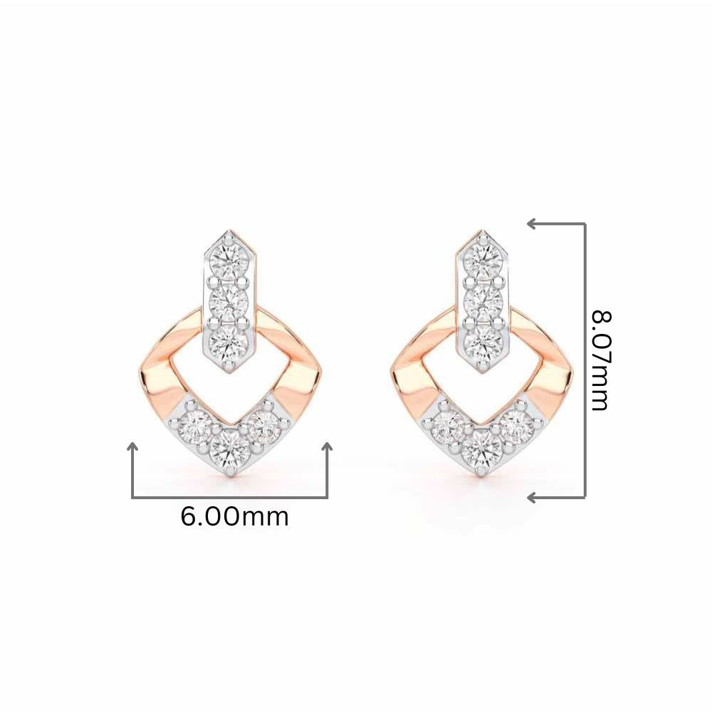 Vintage Chic Silver Earrings - Rose Gold - Image 2