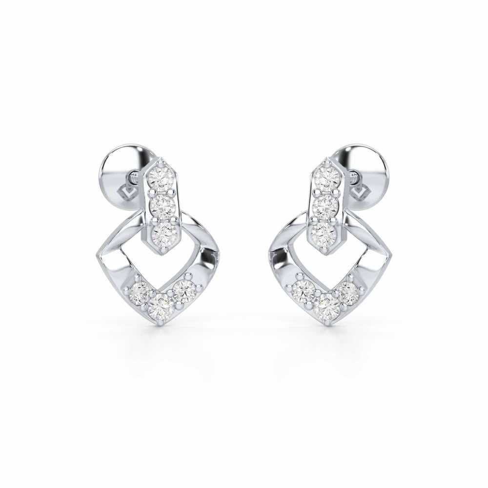 Vintage Chic Silver Earrings - White Gold - Image 1