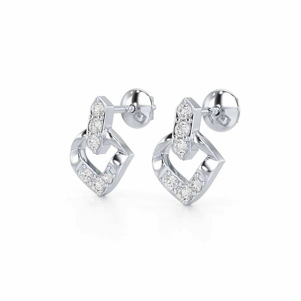 Vintage Chic Silver Earrings - White Gold - Image 3