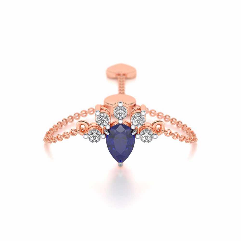 Violet Bask Adjustable Silver Ring - Rose Gold - Image 1