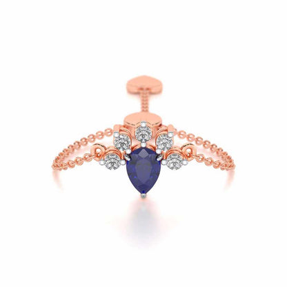 Violet Bask Adjustable Silver Ring - Rose Gold - Image 1
