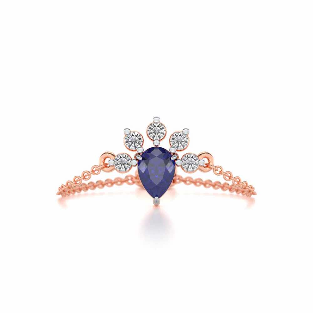 Violet Bask Adjustable Silver Ring - Rose Gold - Image 5