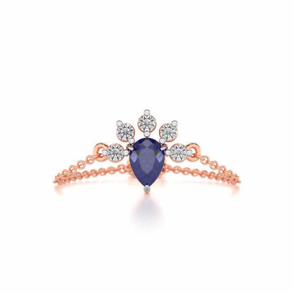 Violet Bask Adjustable Silver Ring - Rose Gold - Image 5
