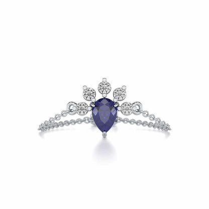 Violet Bask Adjustable Silver Ring - White Gold - Image 5