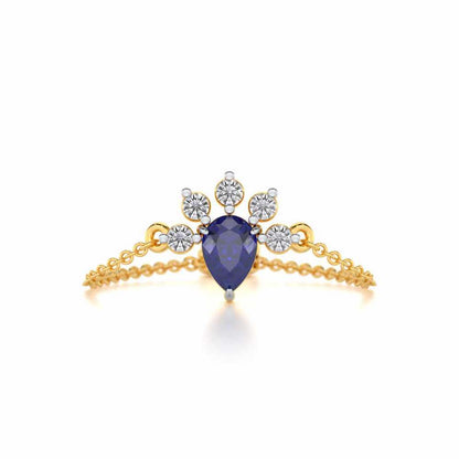 Violet Bask Adjustable Silver Ring - Yellow Gold - Image 5