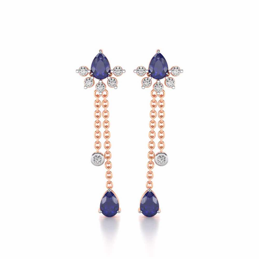 Violet Bask Silver Earrings