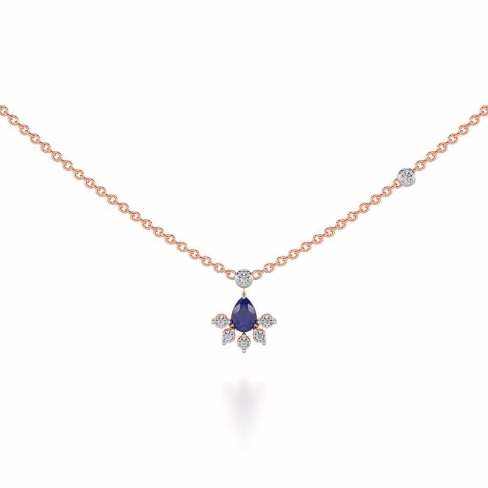 Violet Bask Silver Necklace - Rose Gold - Image 1