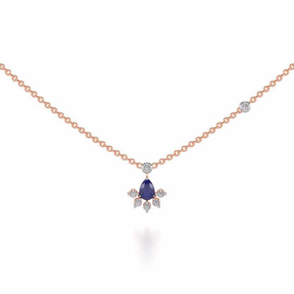 Violet Bask Silver Necklace - Rose Gold - Image 1