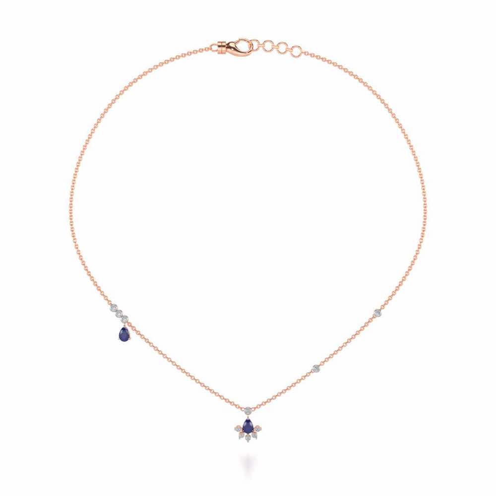 Violet Bask Silver Necklace - Rose Gold - Image 3