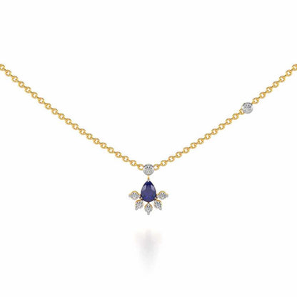 Violet Bask Silver Necklace - Yellow Gold - Image 1