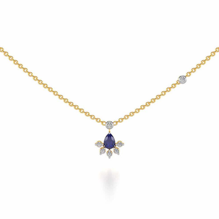 Violet Bask Silver Necklace - Yellow Gold - Image 1