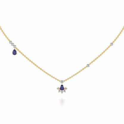 Violet Bask Silver Necklace - Yellow Gold - Image 2